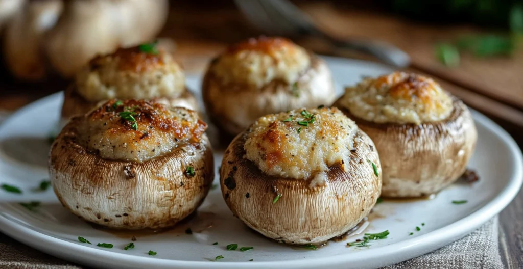 Air Fryer Stuffed Mushrooms